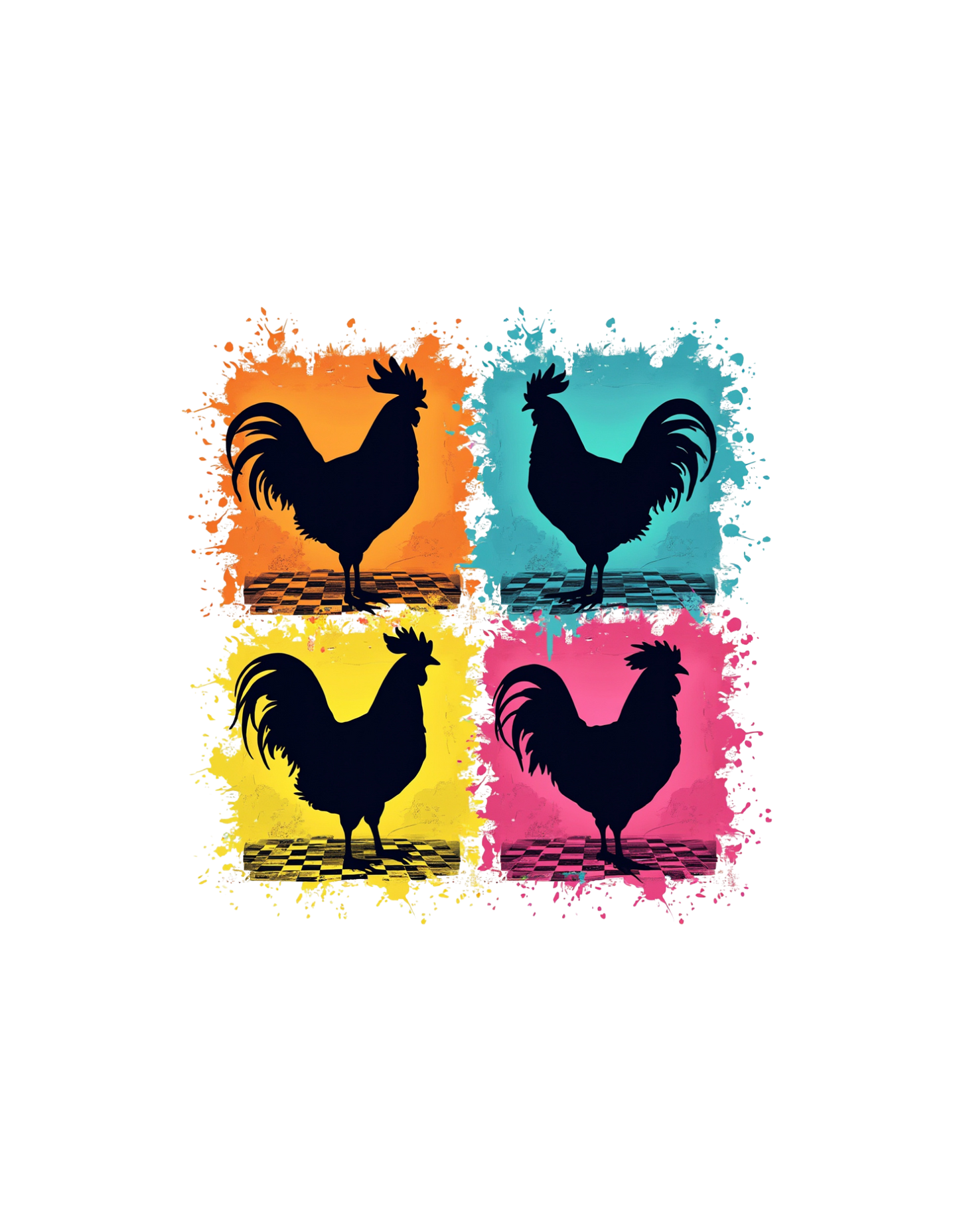 Retro Chicken checkerboard