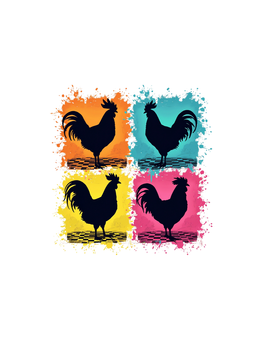 Retro Chicken checkerboard