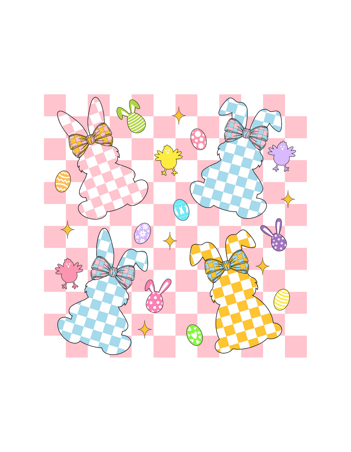 Easter Bunny Checkerboard